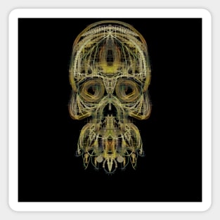 Electroluminated Skull - Lectric Lime Sticker